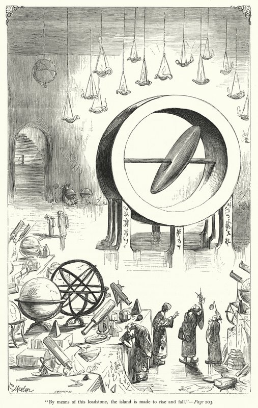 Illustration til Gullivers rejser af Jonathan Swift (gravering) af Thomas Morten