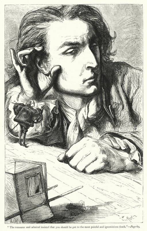 Illustration til Gullivers rejser af Jonathan Swift (gravering) af Thomas Morten