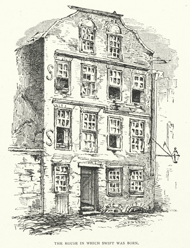 Illustration for livet af Jonathan Swift (gravering) af Thomas Morten