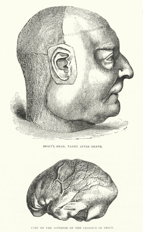 Illustration for livet af Jonathan Swift (gravering) af Thomas Morten