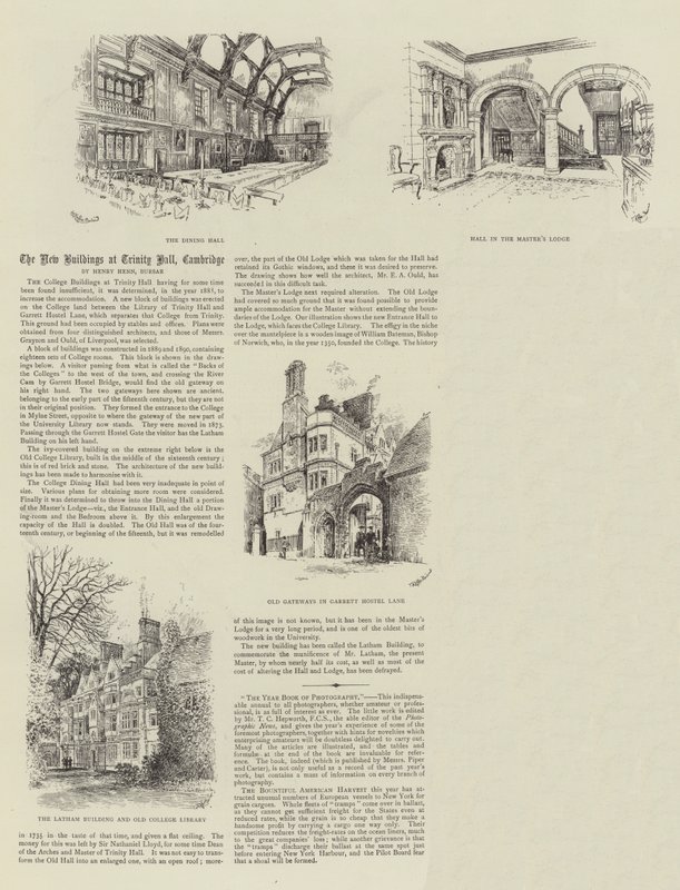 De nye bygninger i Trinity Hall, Cambridge af Thomas Raffles Davison