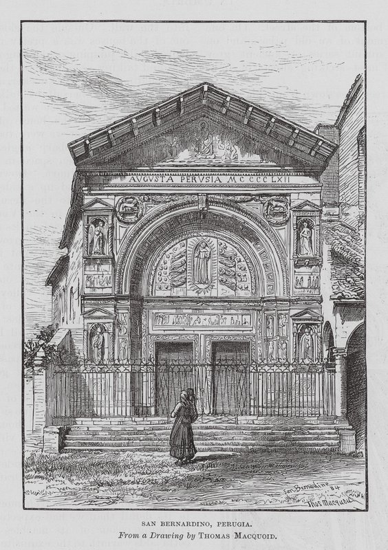 San Bernardino, Perugia (kobberstik) af Thomas Robert Macquoid