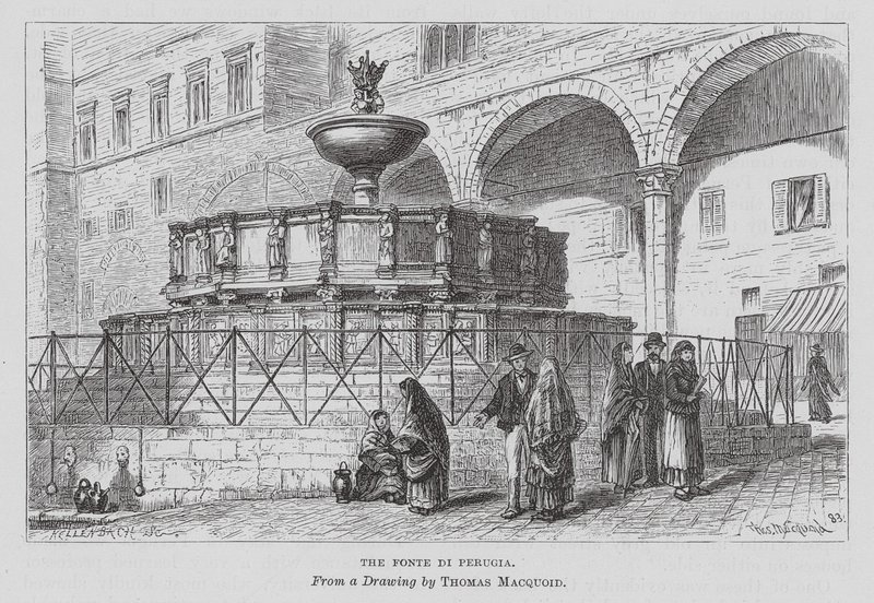 Fonte Di Perugia (kobberstik) af Thomas Robert Macquoid