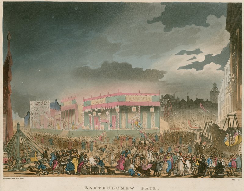 Bartholomew Fair af Thomas Rowlandson