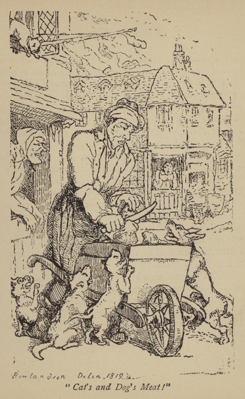 Katte og hunde kød! af Thomas Rowlandson