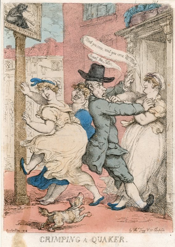 Krympe en Quaker af Thomas Rowlandson