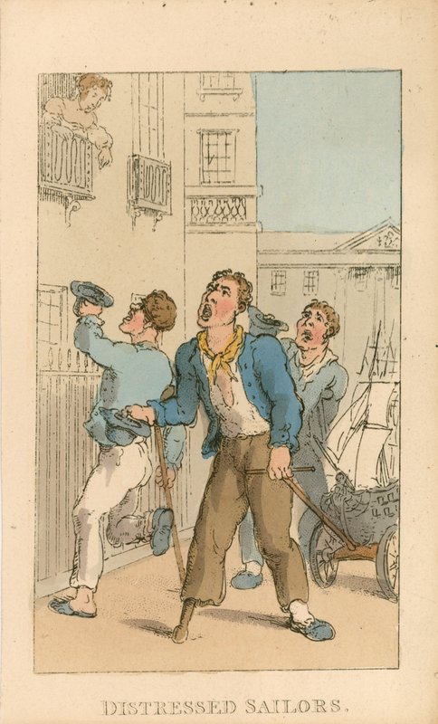 Nødstedte sømænd af Thomas Rowlandson