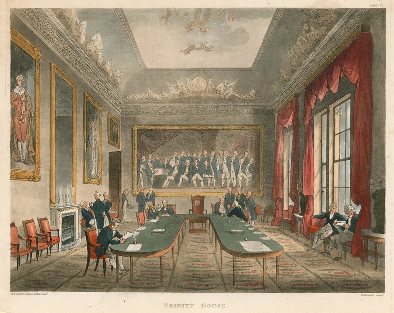 Interiør af Trinity House af Thomas Rowlandson