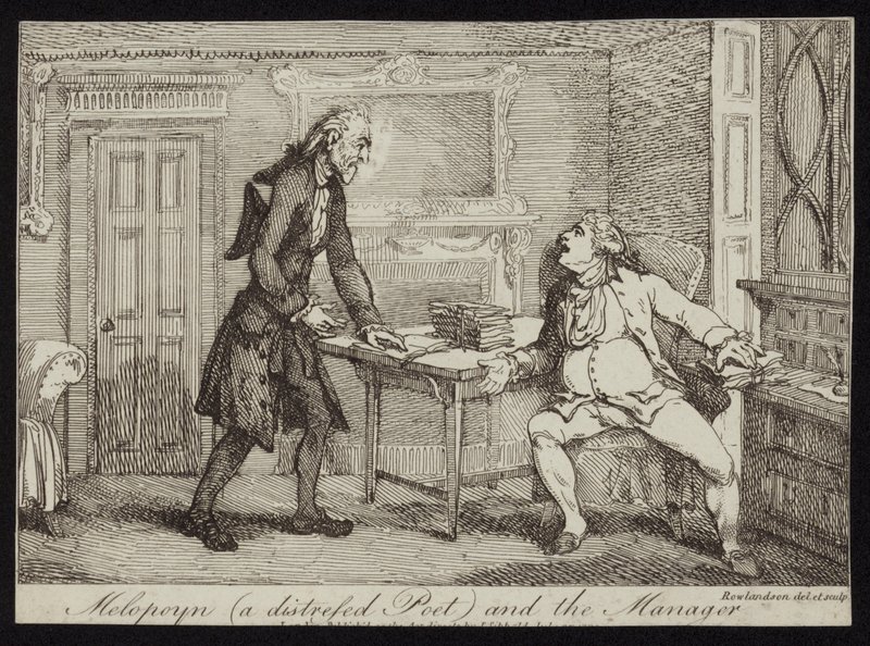 Melopoyn en nødstedt digter og Bestyreren af Thomas Rowlandson
