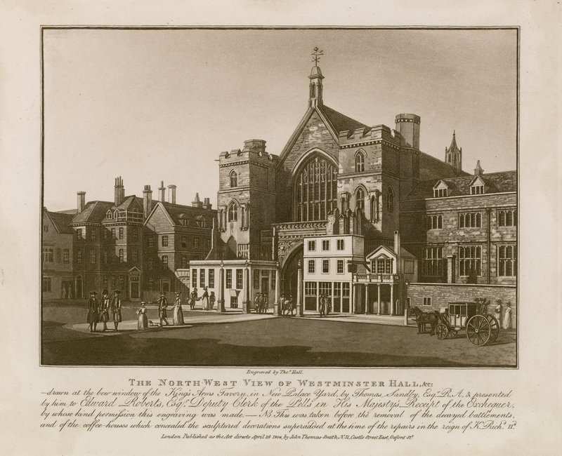 Den nordvestlige udsigt over Westminster Hall af Thomas Sandby