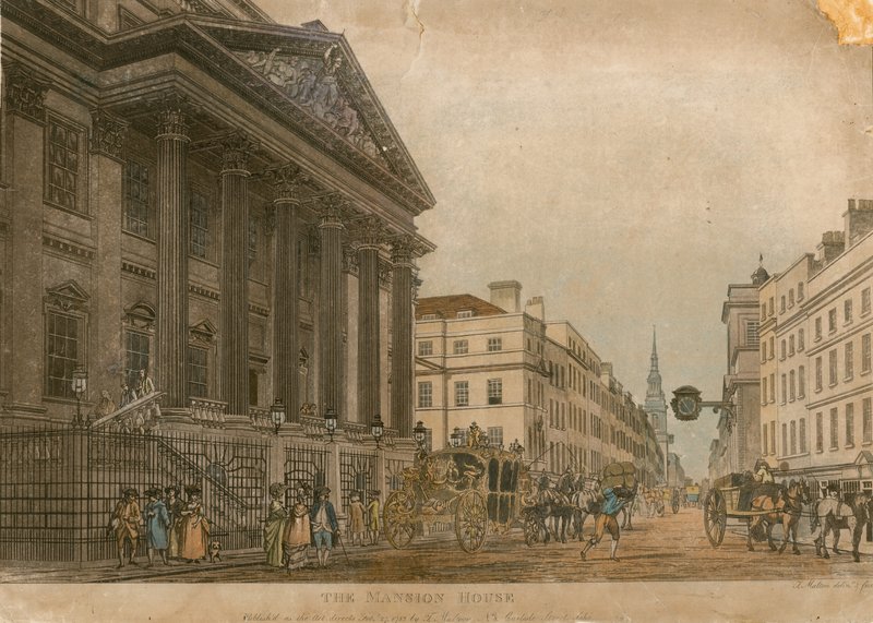 The Mansion House, London af Thomas Snr. Malton
