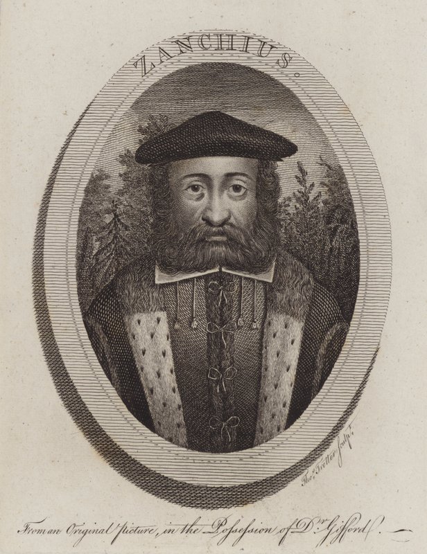 Girolamo Zanchi, italiensk protestantisk reformationspræst (gravering) af Thomas Trotter