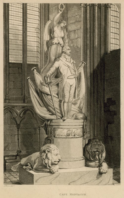Mindesmærke for kaptajn Montague, Westminster Abbey, London af Thomas Uwins