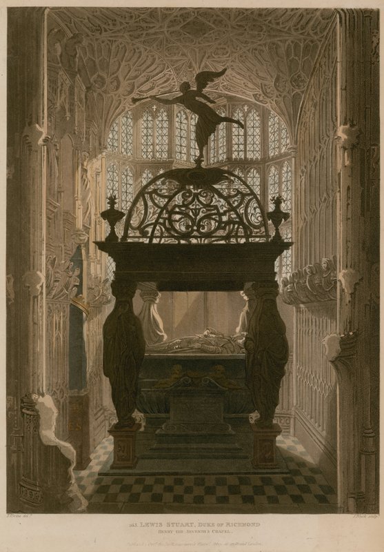 Mindesmærke for Lewis Stuart, Henry the Seventh Chapel, Westminster Abbey, London af Thomas Uwins