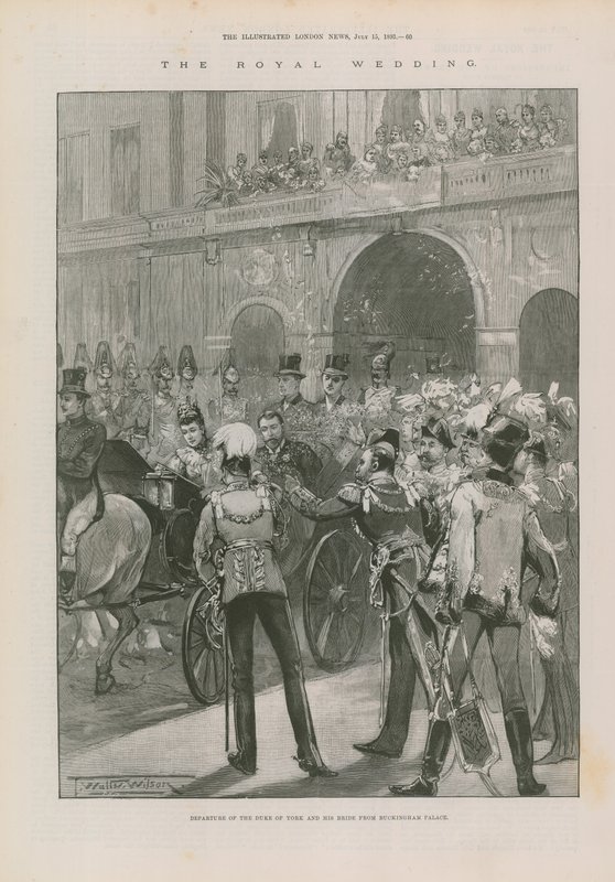 Hertugen af York og hans brud forlader Buckingham Palace af Thomas Walter Wilson