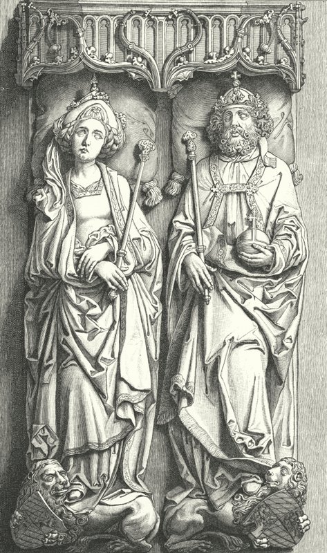 Graven af Henrik II, den hellige romerske kejser, og Cunigunde af Luxembourg, Bamberg-katedralen, Tyskland af Tilman Riemenschneider