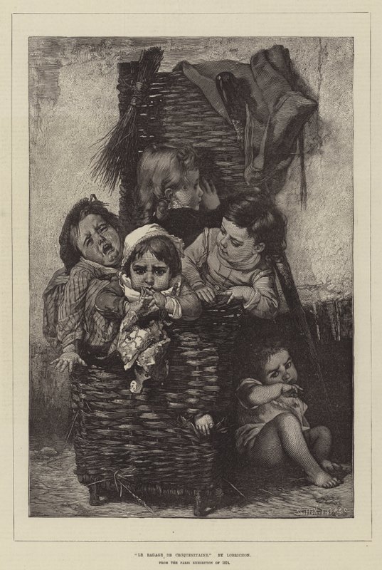 La Bagage de Croquemitaine, fra Paris-udstillingen i 1874 af Timoleon Marie Lobrichon
