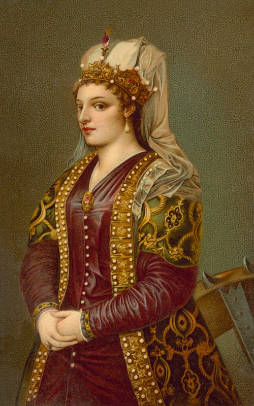 Portræt af Caterina Cornaro af Tiziano Vecelli