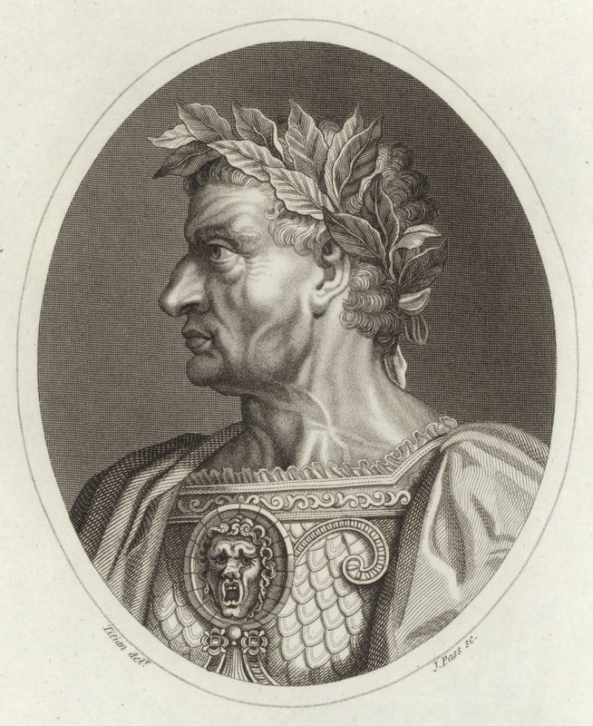 Galba Cæsar, romersk kejser af Tiziano Vecelli