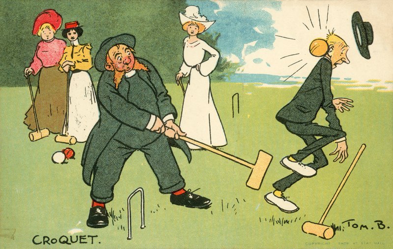 Kroket (chromolitho) af Tom Browne