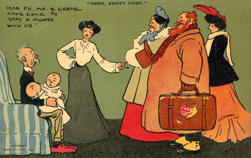 Home, Sweet Home (chromolitho) af Tom Browne