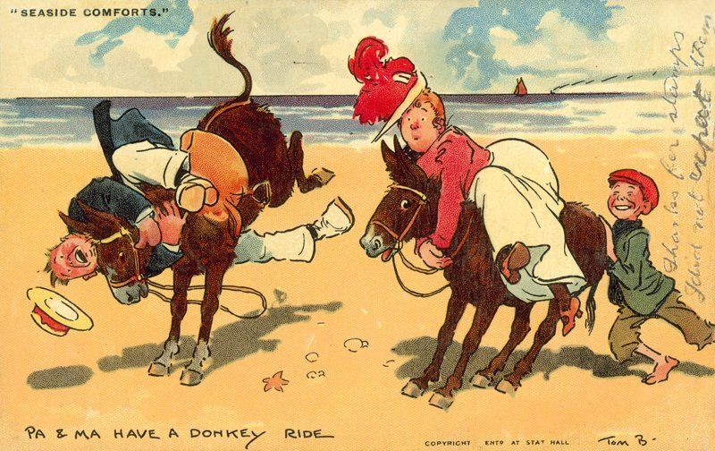 Komfort ved havet (chromolitho) af Tom Browne