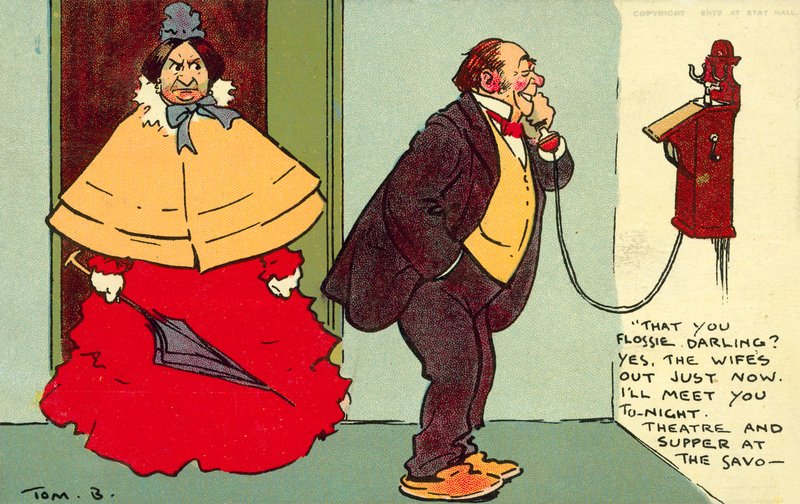 Det er du Flossie, skat! (chromolitho) af Tom Browne
