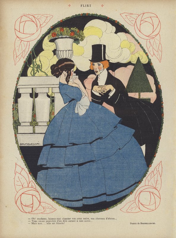 Illustration til Le Rire (farve litho) af Umberto (after) Brunelleschi