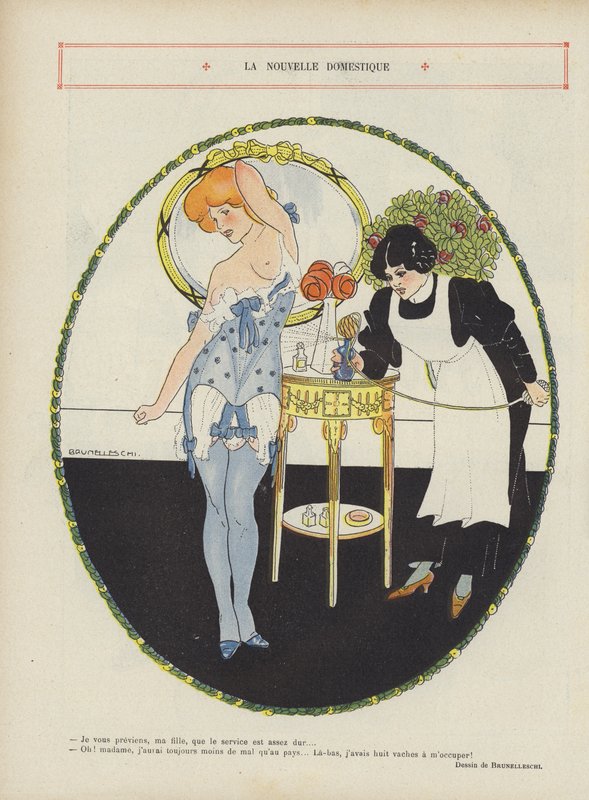Illustration til Le Rire (farve litho) af Umberto (after) Brunelleschi