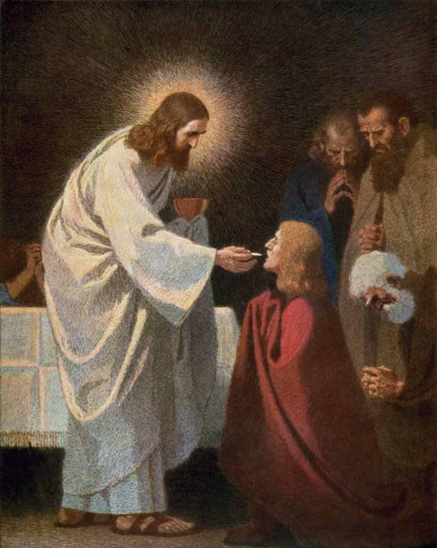 Jesus giver nadver til Johannes af Unbekannt Unbekannt