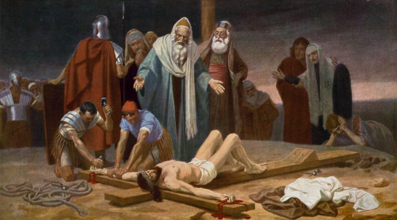 Jesus er naglet til korset af Unbekannt Unbekannt