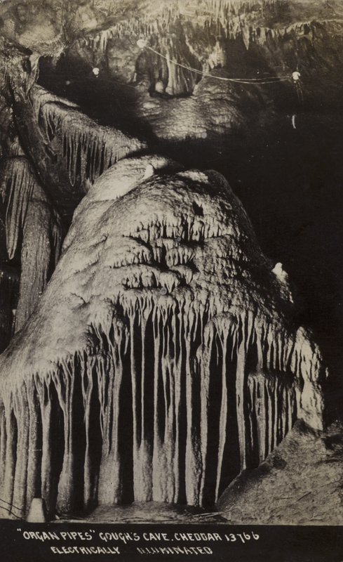Orgelpiber, Goughs Cave, Cheddar (s/h-billede) af Unbekannt