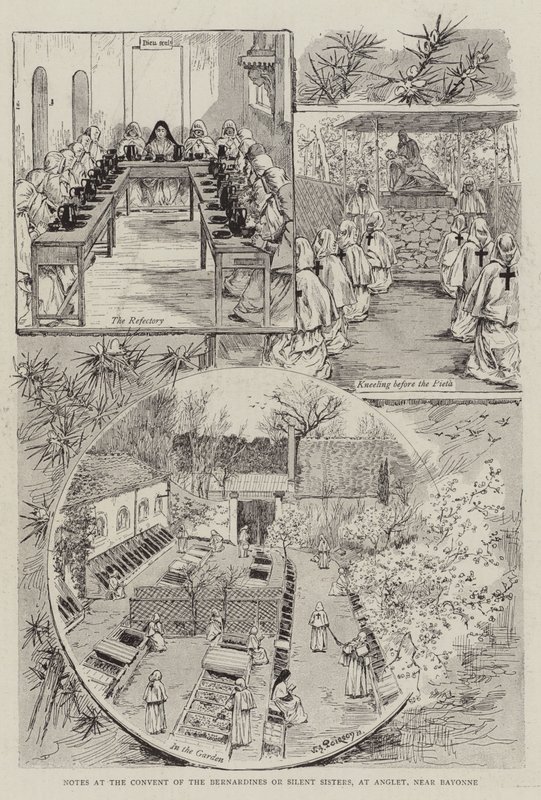 Notater ved Bernardinernes Kloster eller Silent Sisters, ved Anglet, nær Bayonne af Victor Armand Poirson