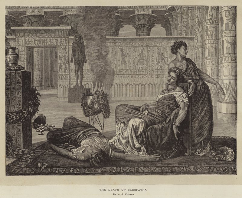 Kleopatras død af Valentine Cameron Prinsep