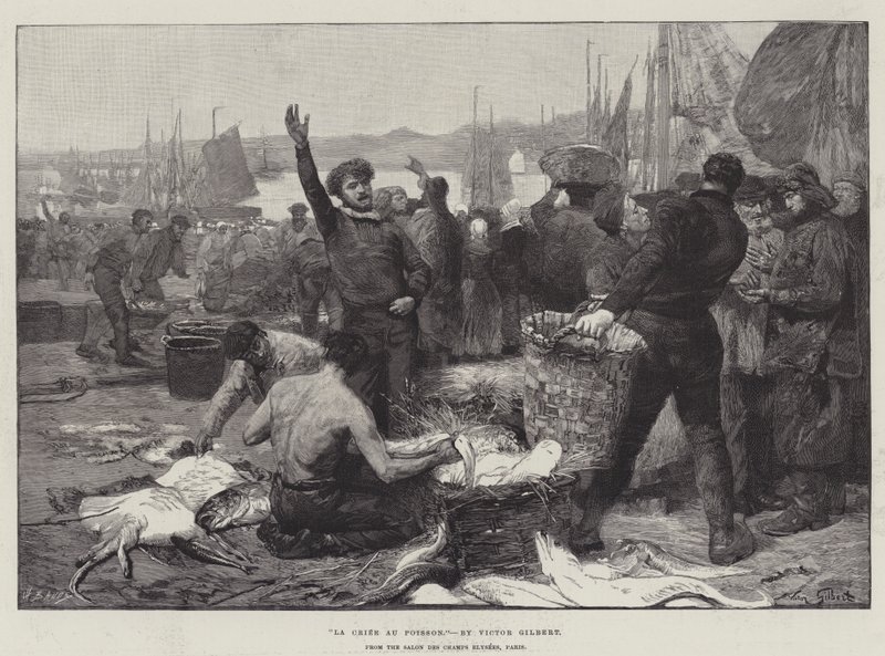 La Criee au Poisson af Victor Gabriel Gilbert