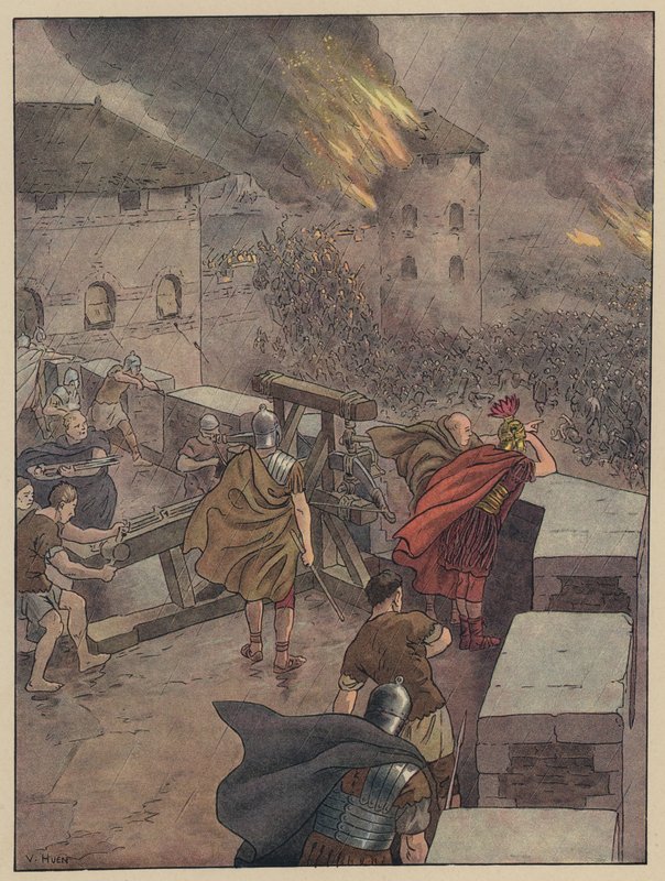 Romerske Alsace oversvømmet af horder af barbariske angribere af Victor Huen