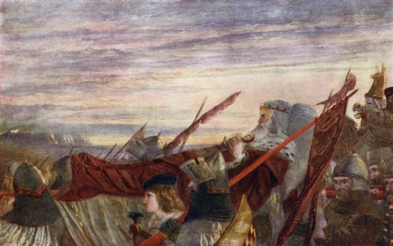 Den sidste marts af Edward I af W. Bell Scott