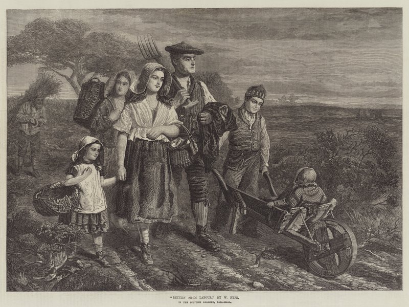 Retur fra Labour, i Scottish Gallery, Pall-Mall af W. Fyfe
