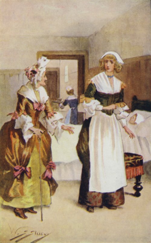 Gertrude stod over for Lady Scrope med blussende kinder og glødende øjne af W.S. Stacey