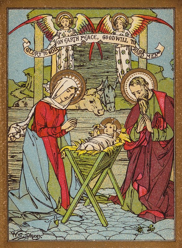 Vor Herres fødsel (farvelitografi) af W.S. Stacey