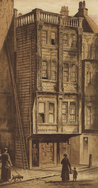 Old House, Aldgate (chromolitho) af Waldo Sargeant