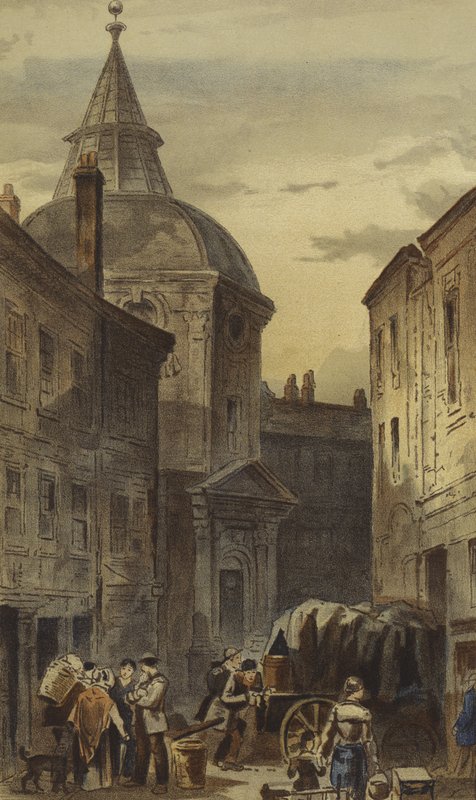 Warwick Lane, Newgate Street, City (chromolitho) af Waldo Sargeant
