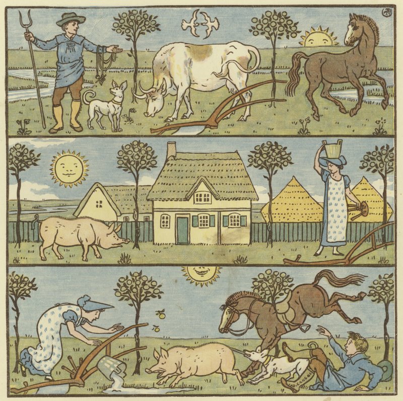 Der boede engang en lille mand af Walter Crane