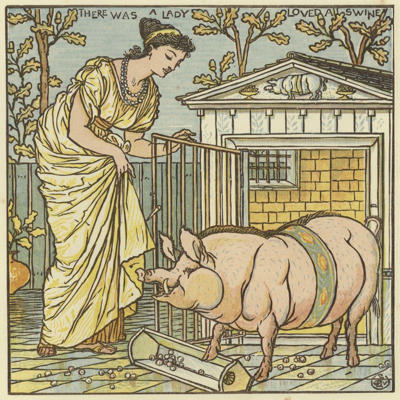 Der var en dame, der elskede et svin af Walter Crane