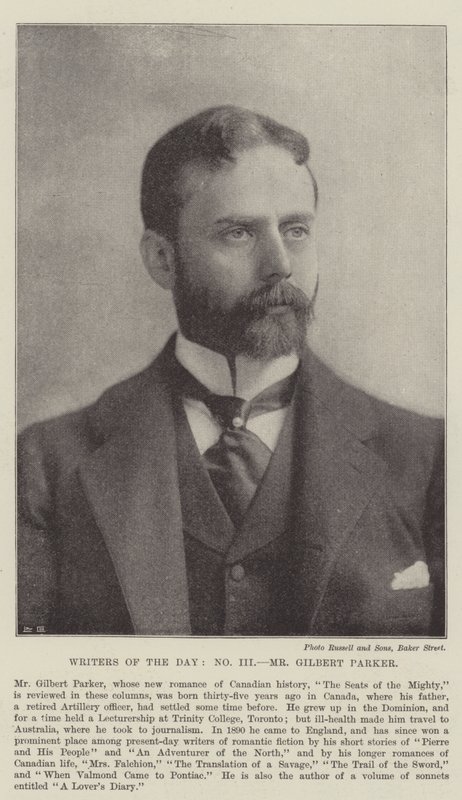 Dagens forfattere, hr. Gilbert Parker af Walter Crane