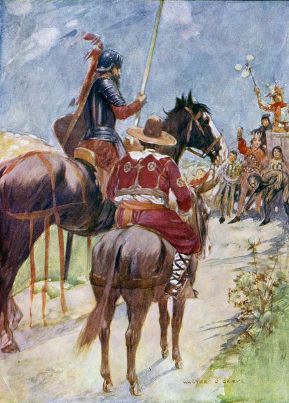 Illustration til Don Quixote af Walter Grieve