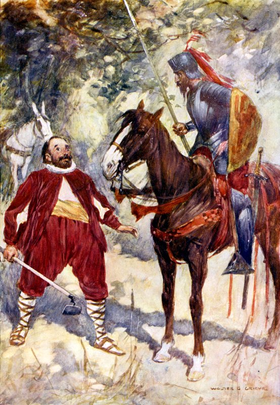 Illustration til Don Quixote af Walter Grieve