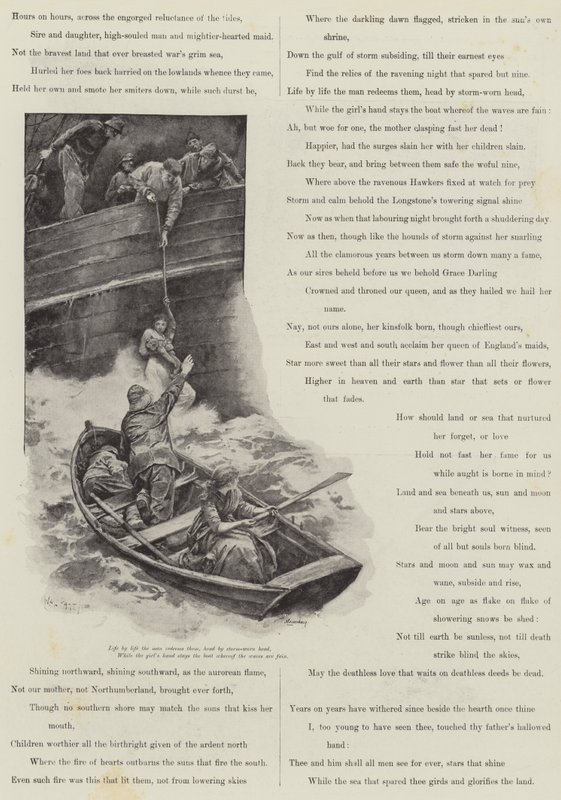 Grace Darling, af AC Swinburne af Walter Paget