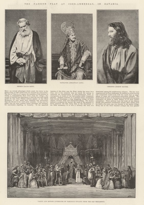 Passionsspillet i Oberammergau i Bayern af Walter Paget