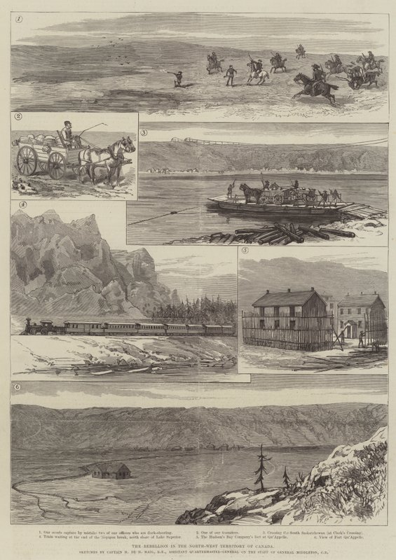 Oprøret i det nordvestlige territorium i Canada af Walter Paget